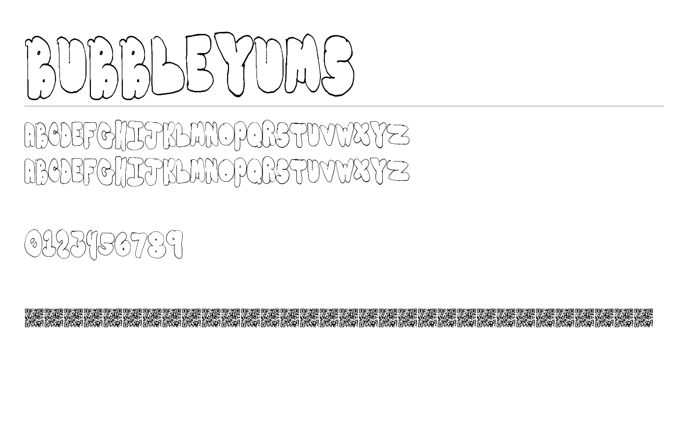 BubbleYums Font preview