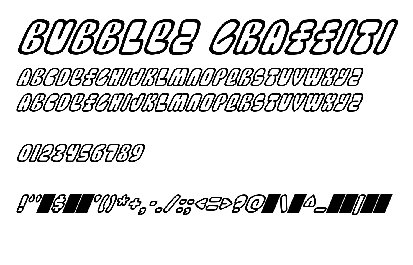 Bubblez Graffiti Font preview