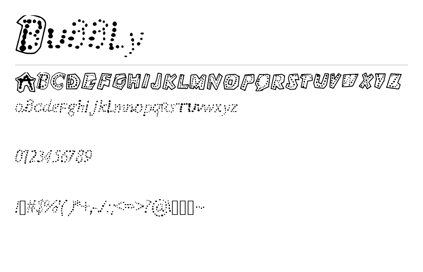 Bubbly Font preview