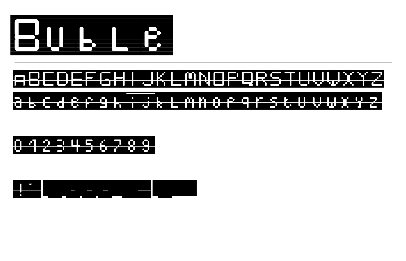 Buble Font preview