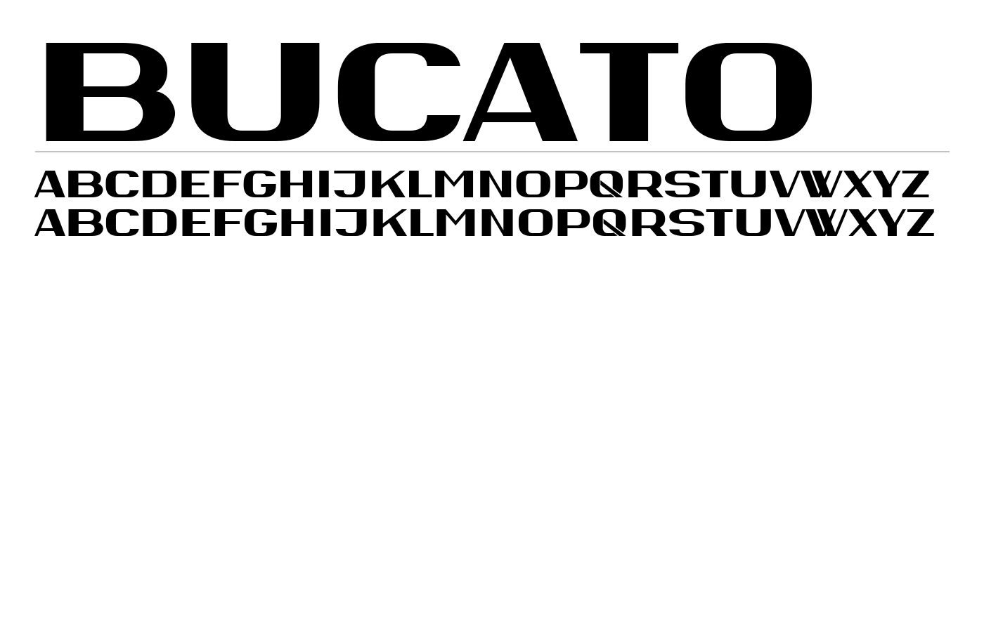 Bucato Font preview