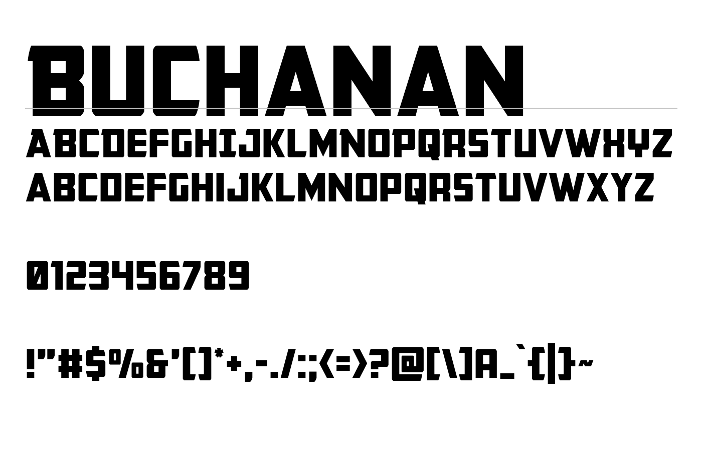 Buchanan Font preview