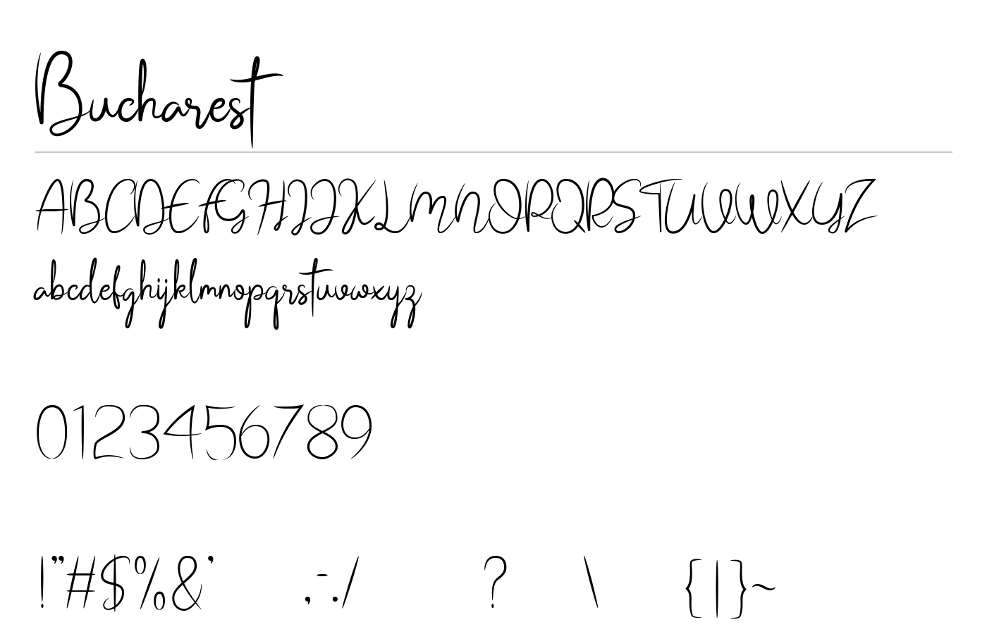 Bucharest Font preview