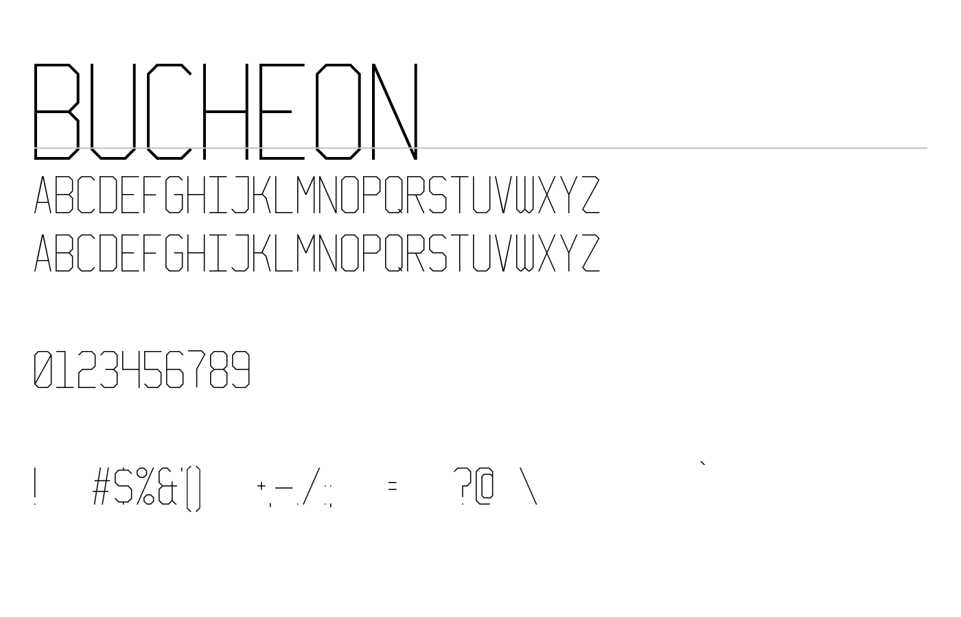 Bucheon Font preview