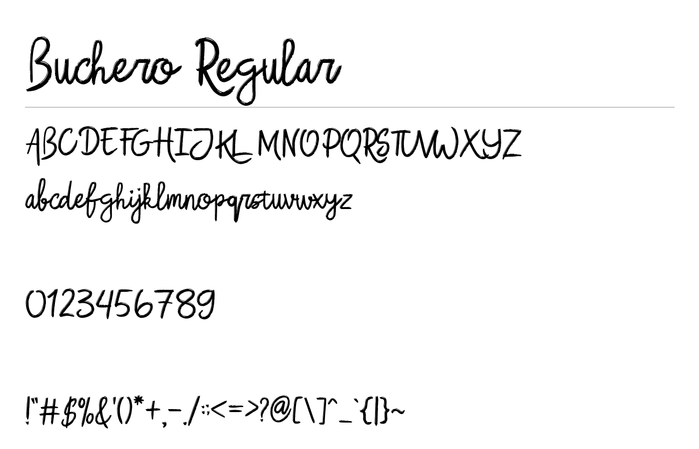 Buchero Font preview