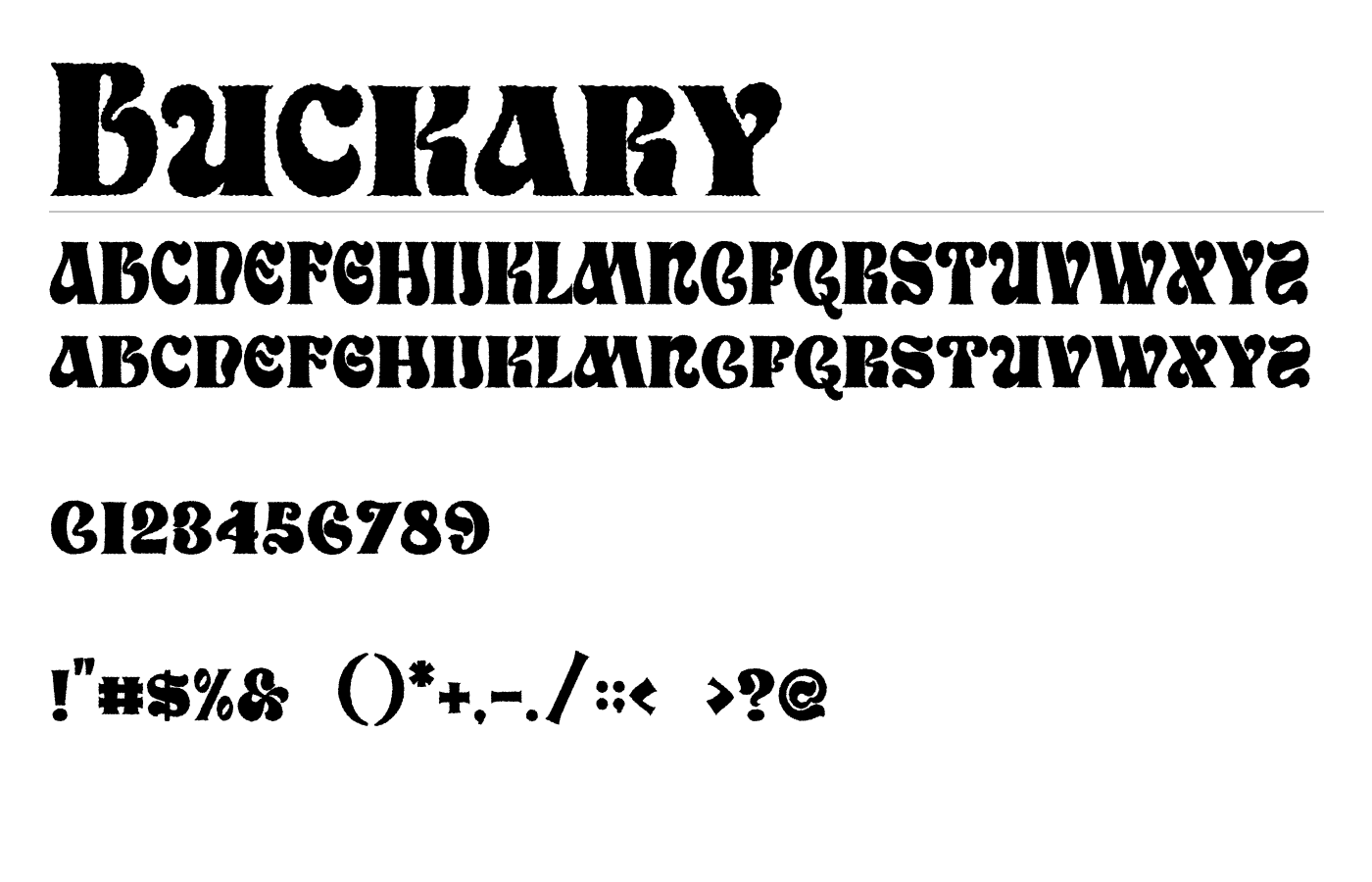 Buckary Font preview