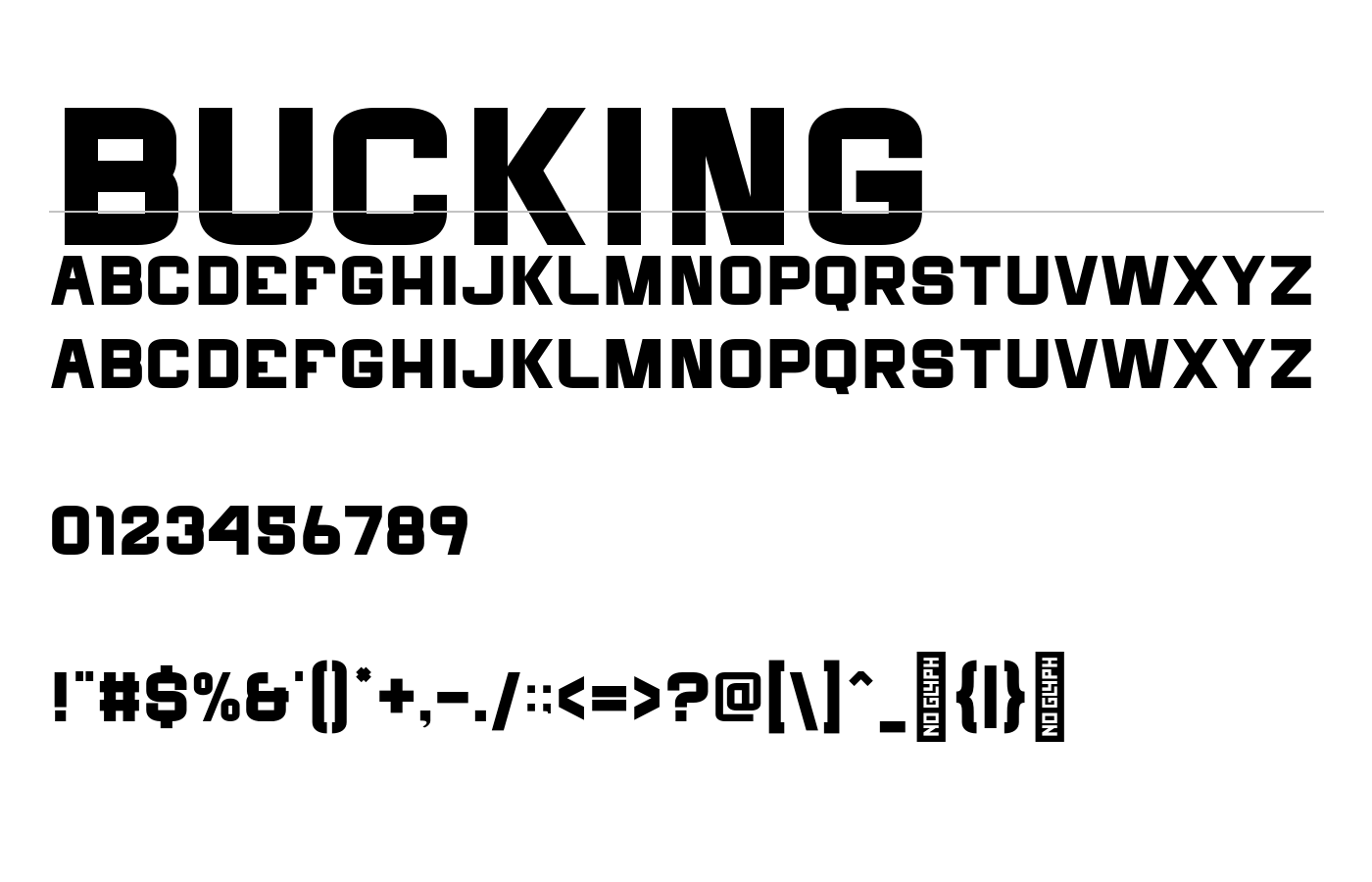 Bucking Font preview