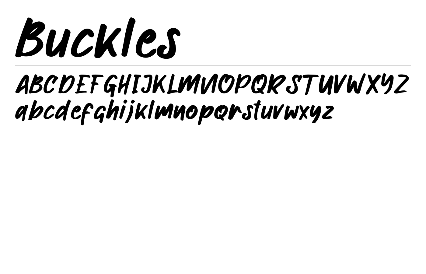 Buckles Font preview