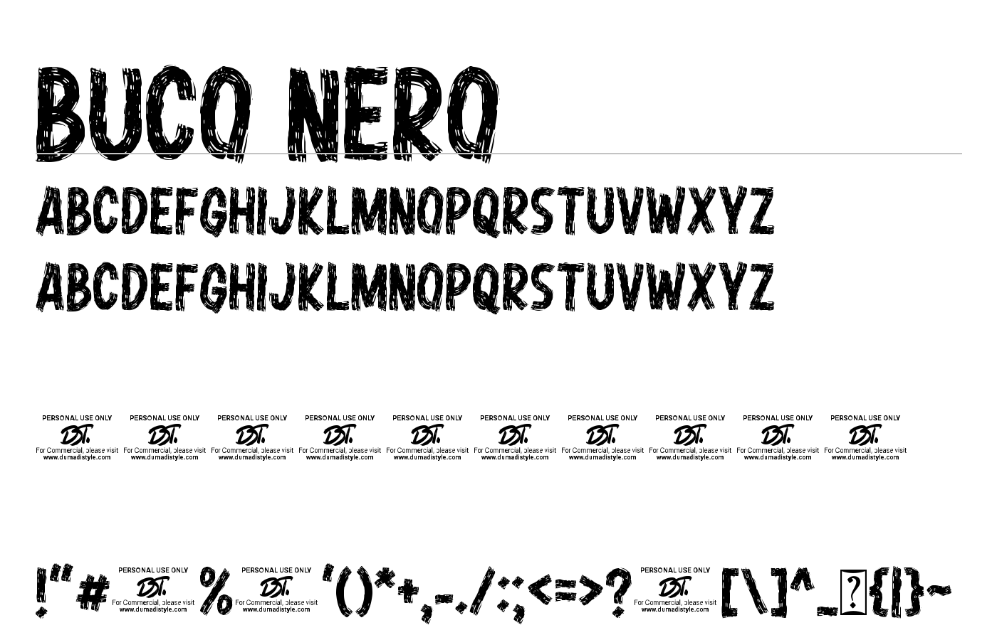 Buco Nero Font preview