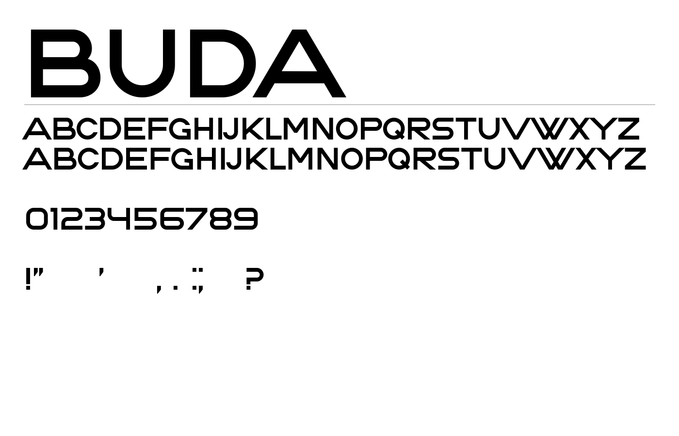 Buda Font preview
