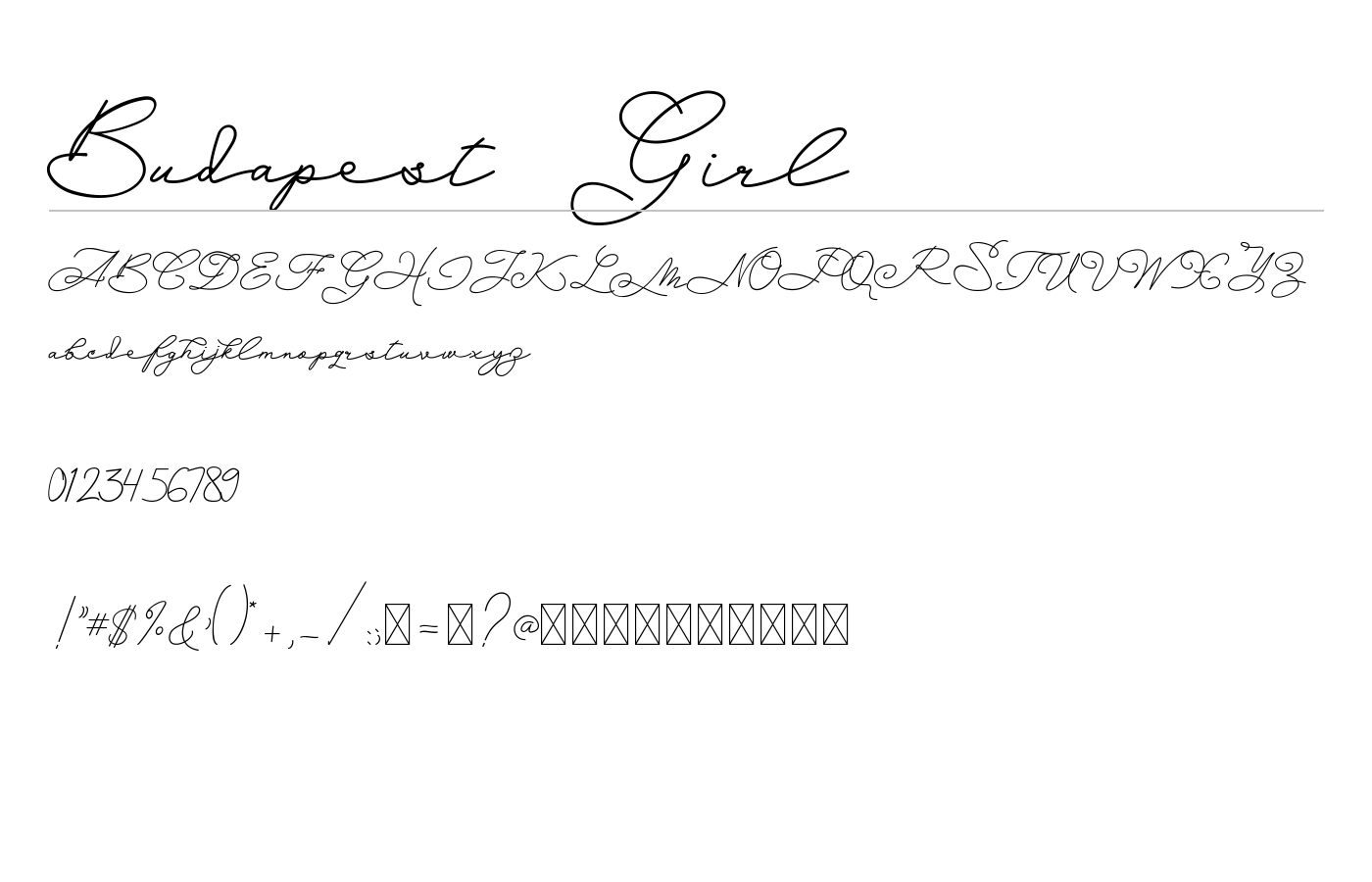 Budapest Girl Font preview