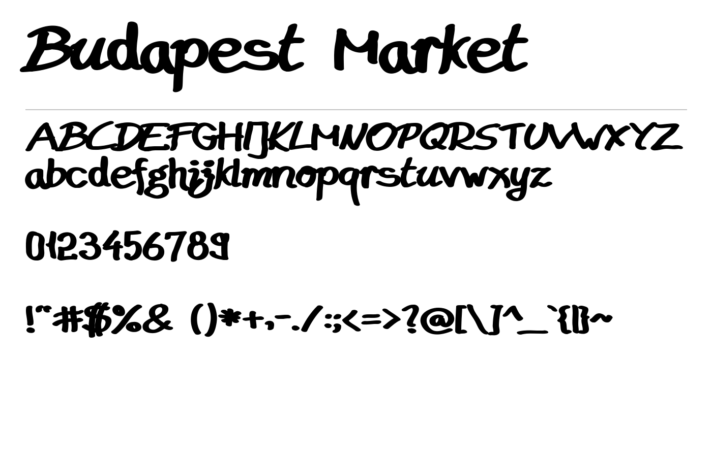Budapest Market Font preview