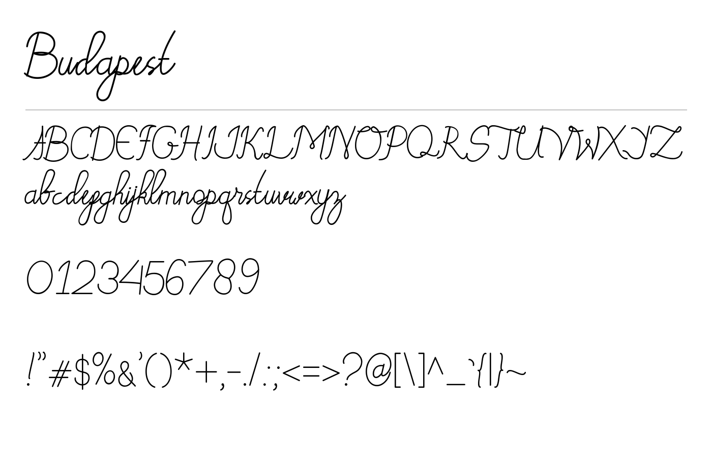 Budapest Font preview