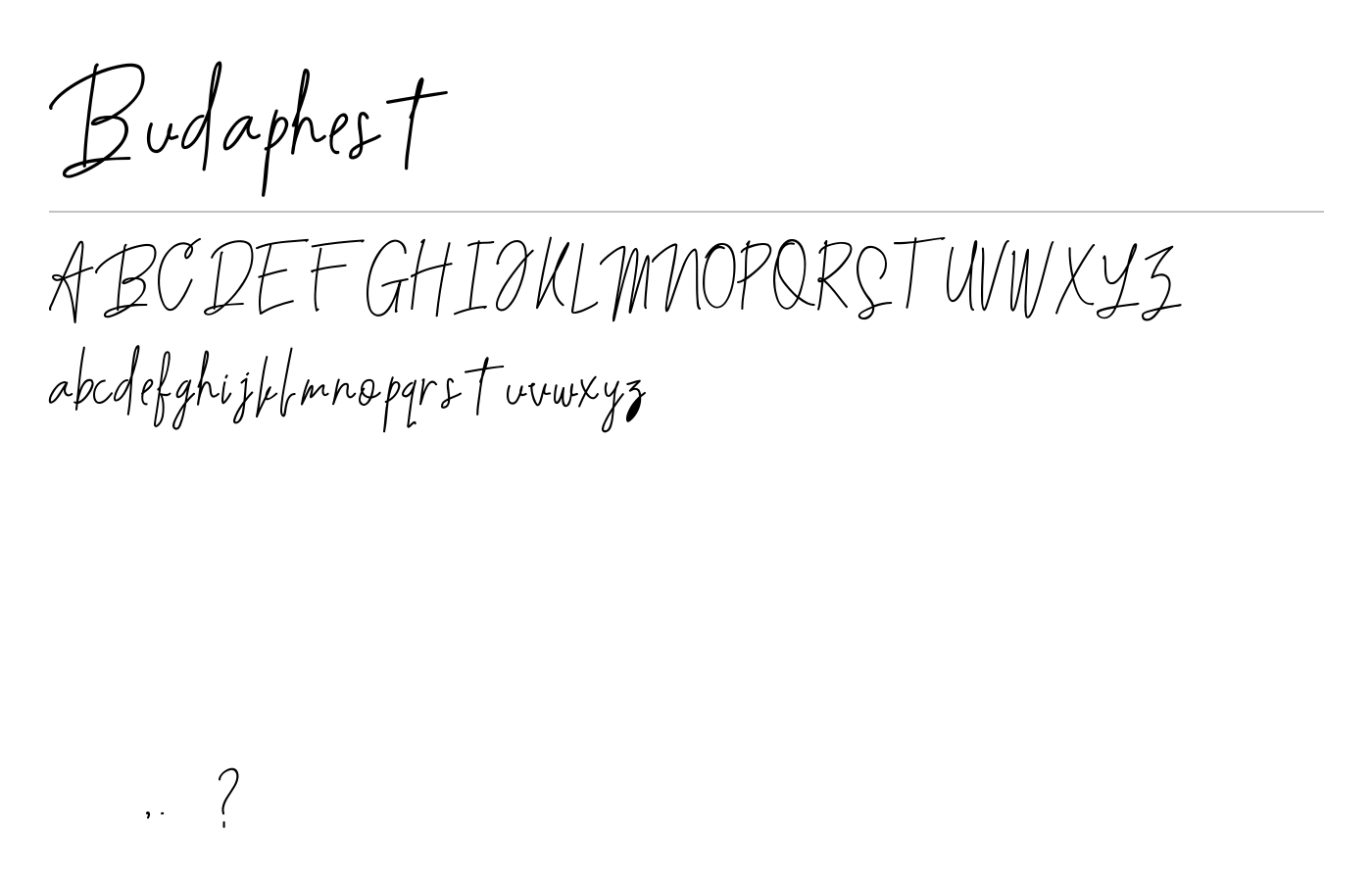 Budaphest Font preview
