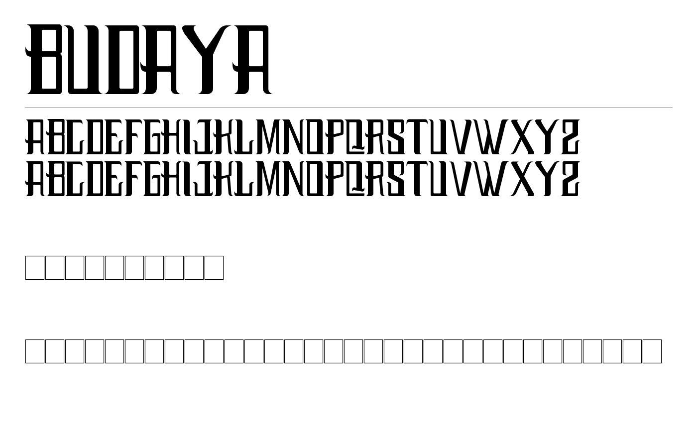 Budaya Font preview