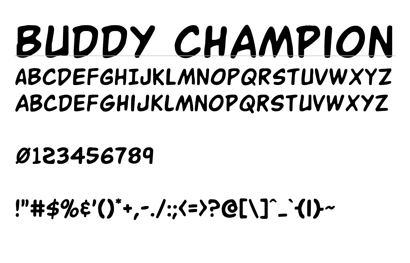 Buddy Champion Font preview