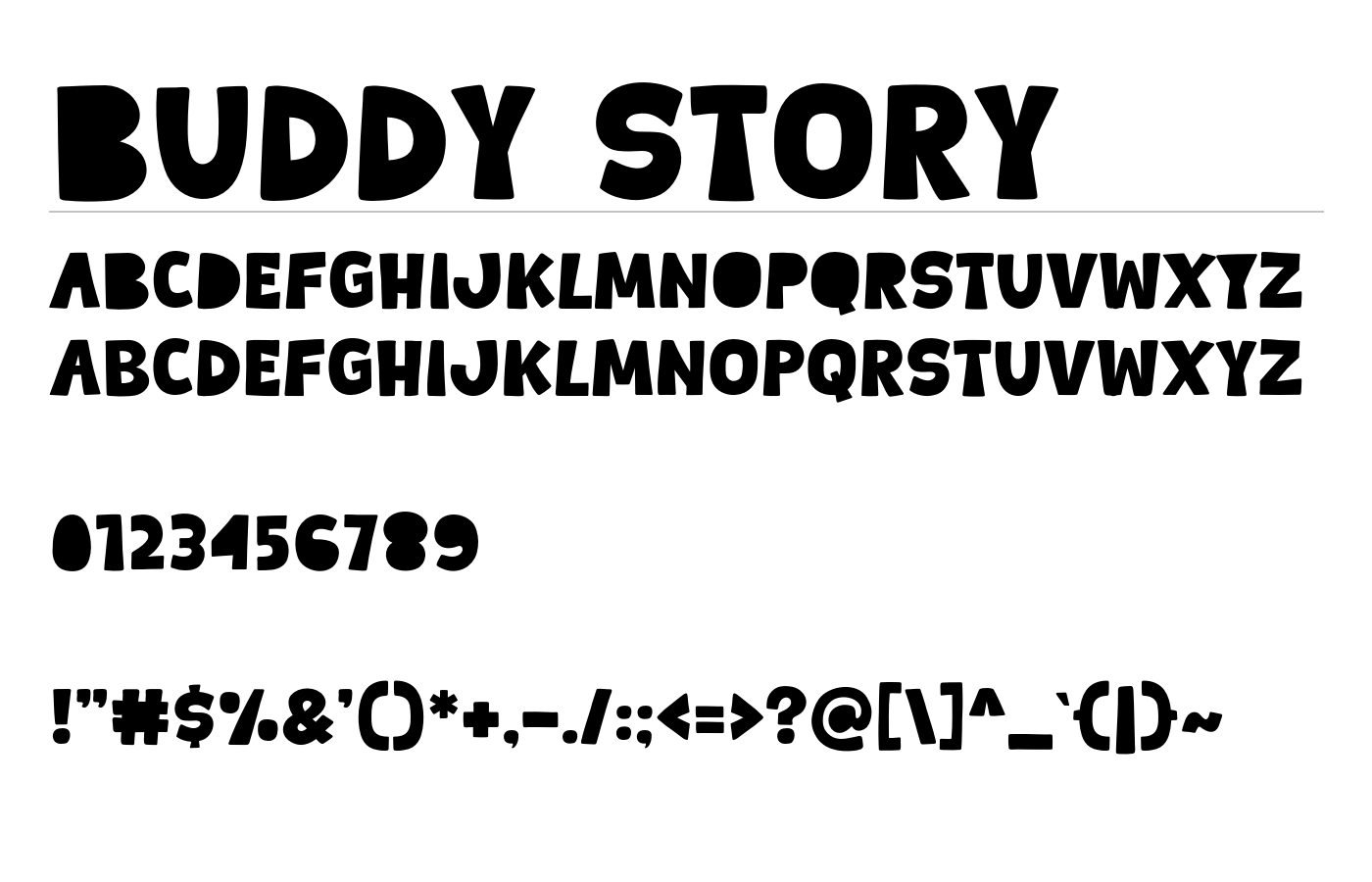 Buddy Story Font preview