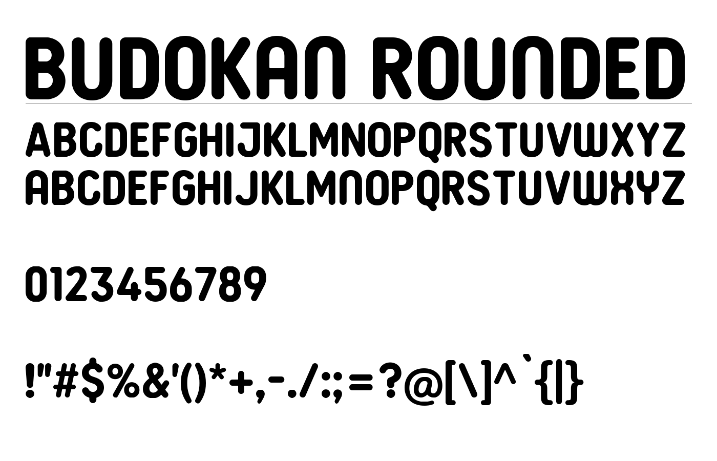 Budokan Rounded Font preview