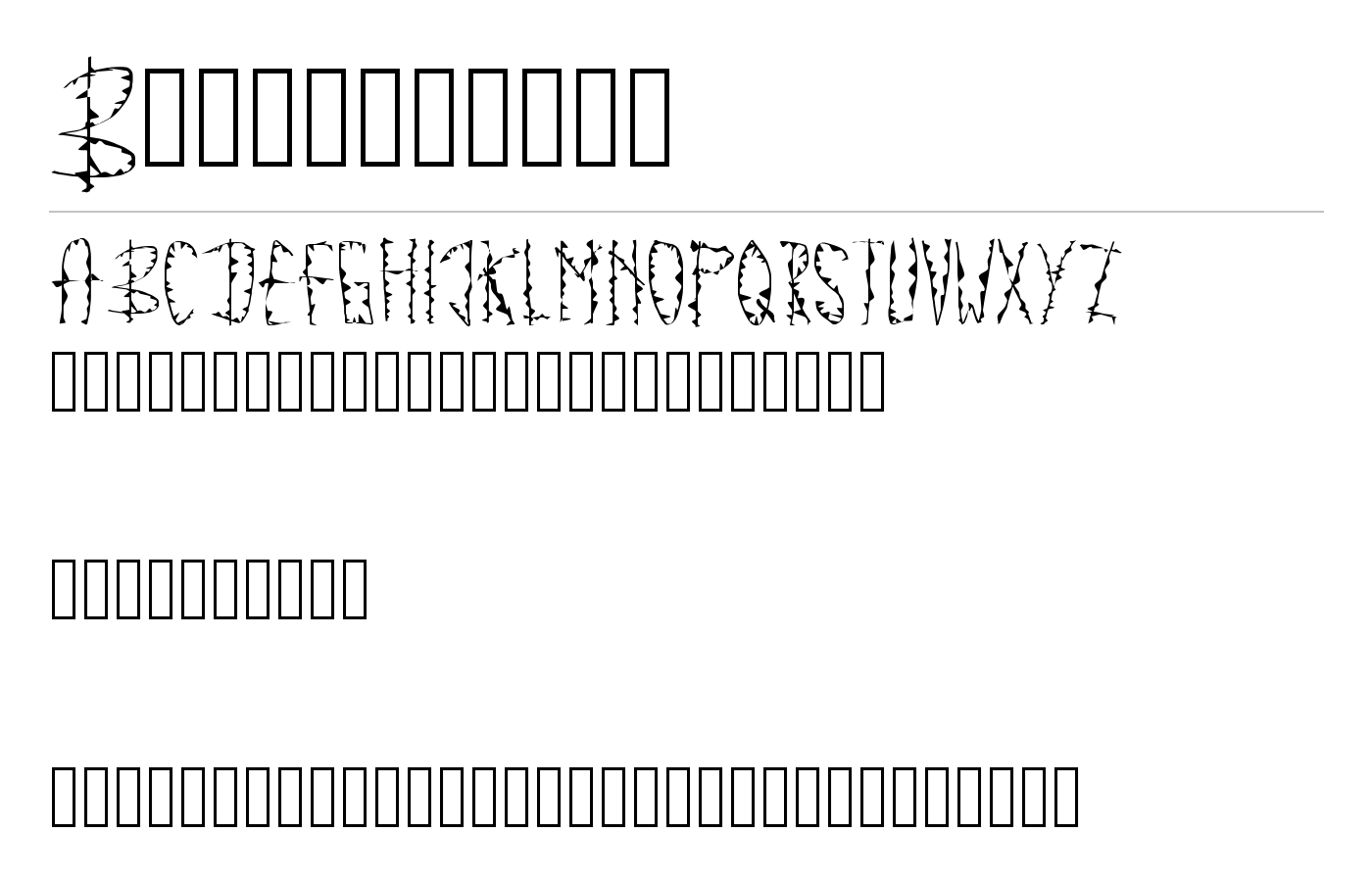 Budselement Font preview