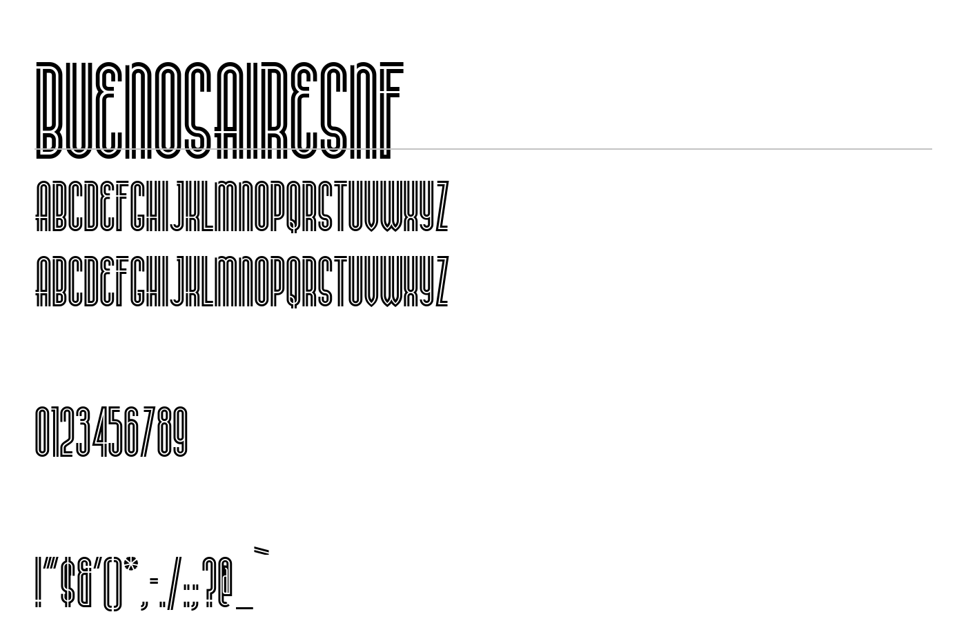 BuenosAiresNF Font preview