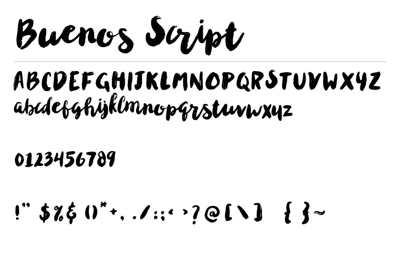Buenos Script Font preview