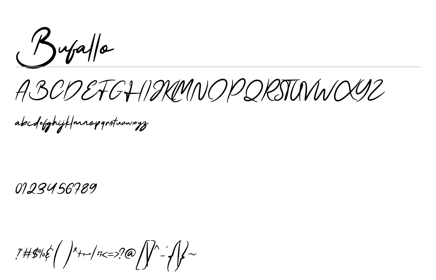 Bufallo Font preview