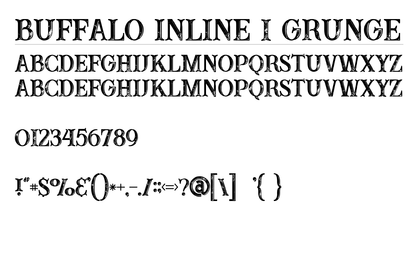 Buffalo Inline 2 Grunge Font preview