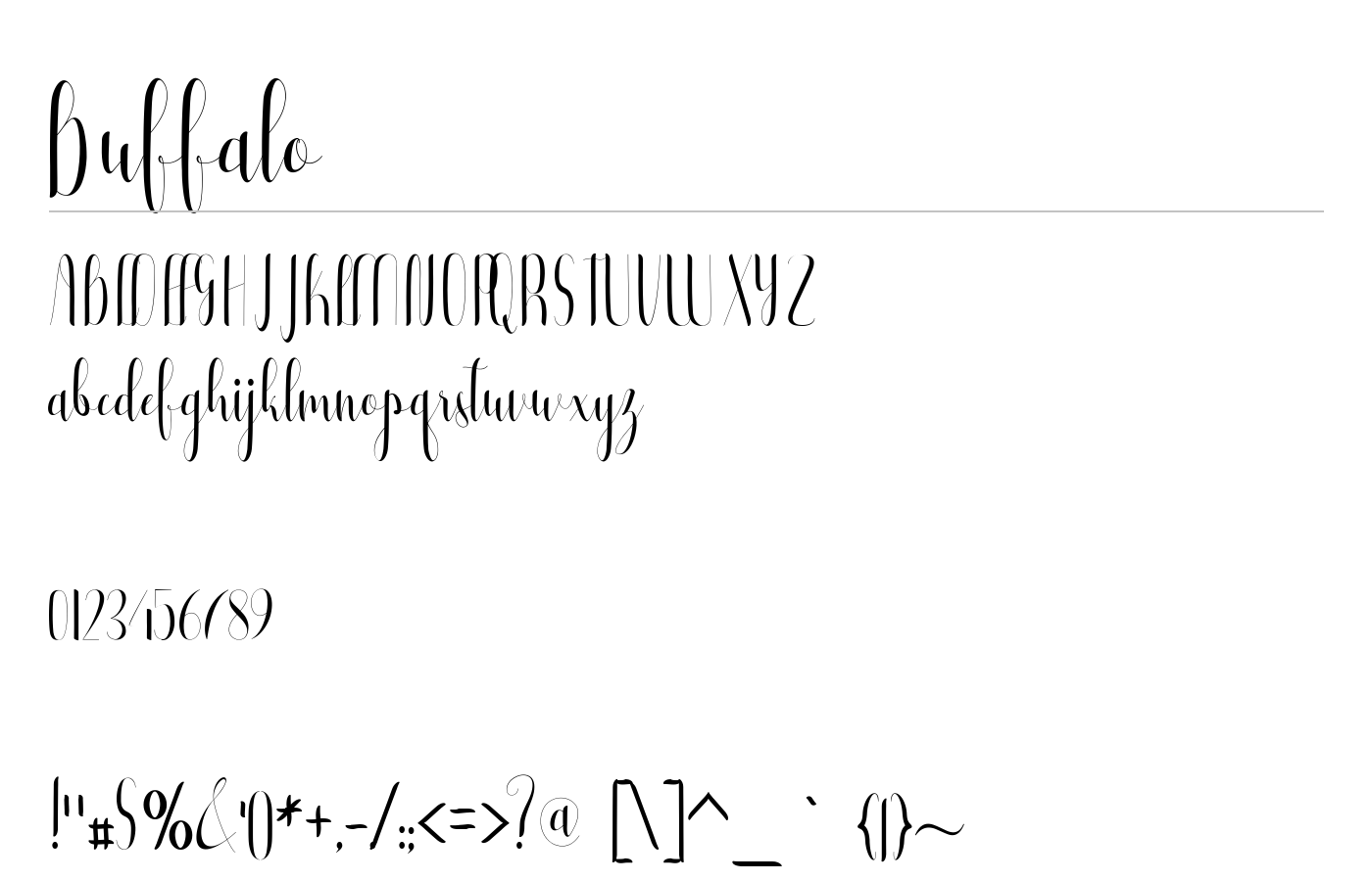 Buffalo Font preview