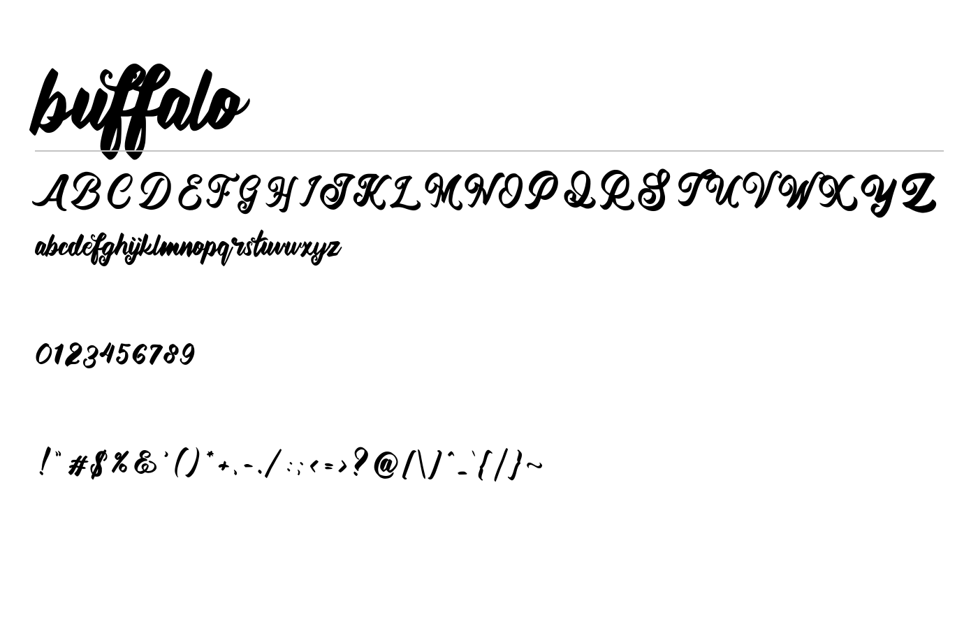 buffalo Font preview
