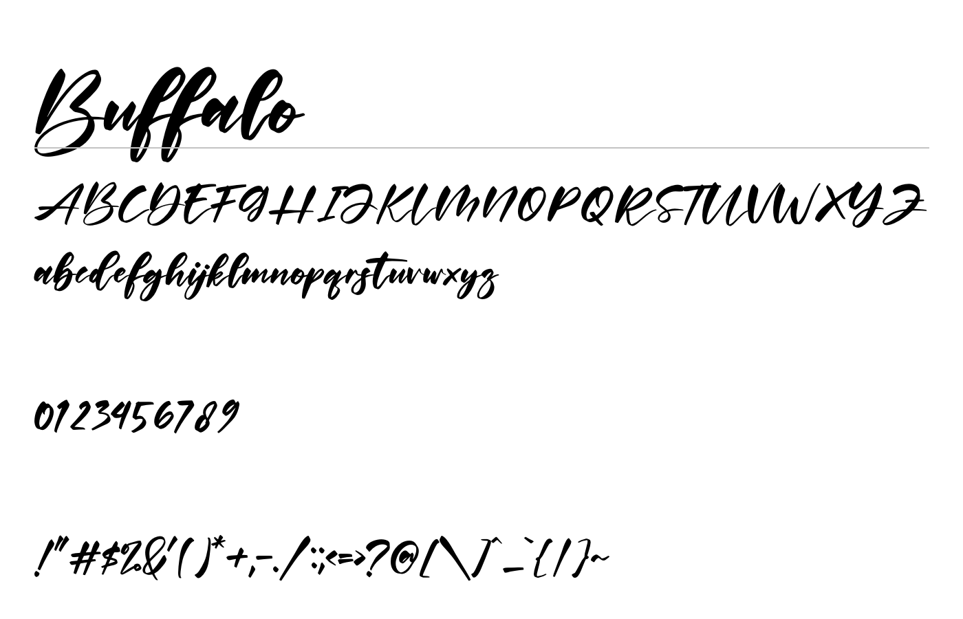 Buffalo Font preview