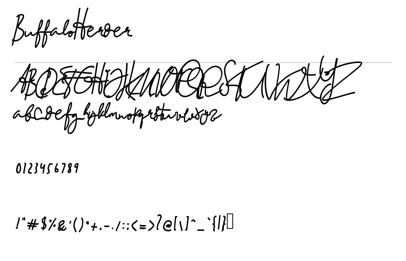 BuffaloHerder Font preview