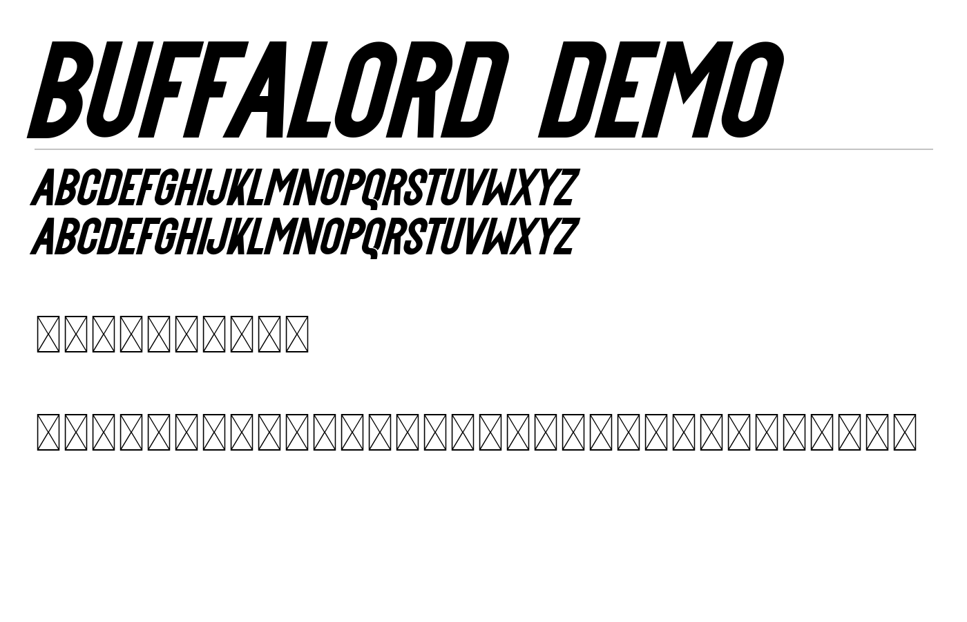 Buffalord Demo Font preview