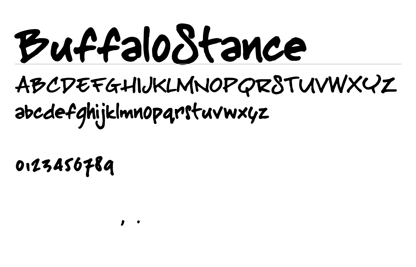 BuffaloStance Font preview