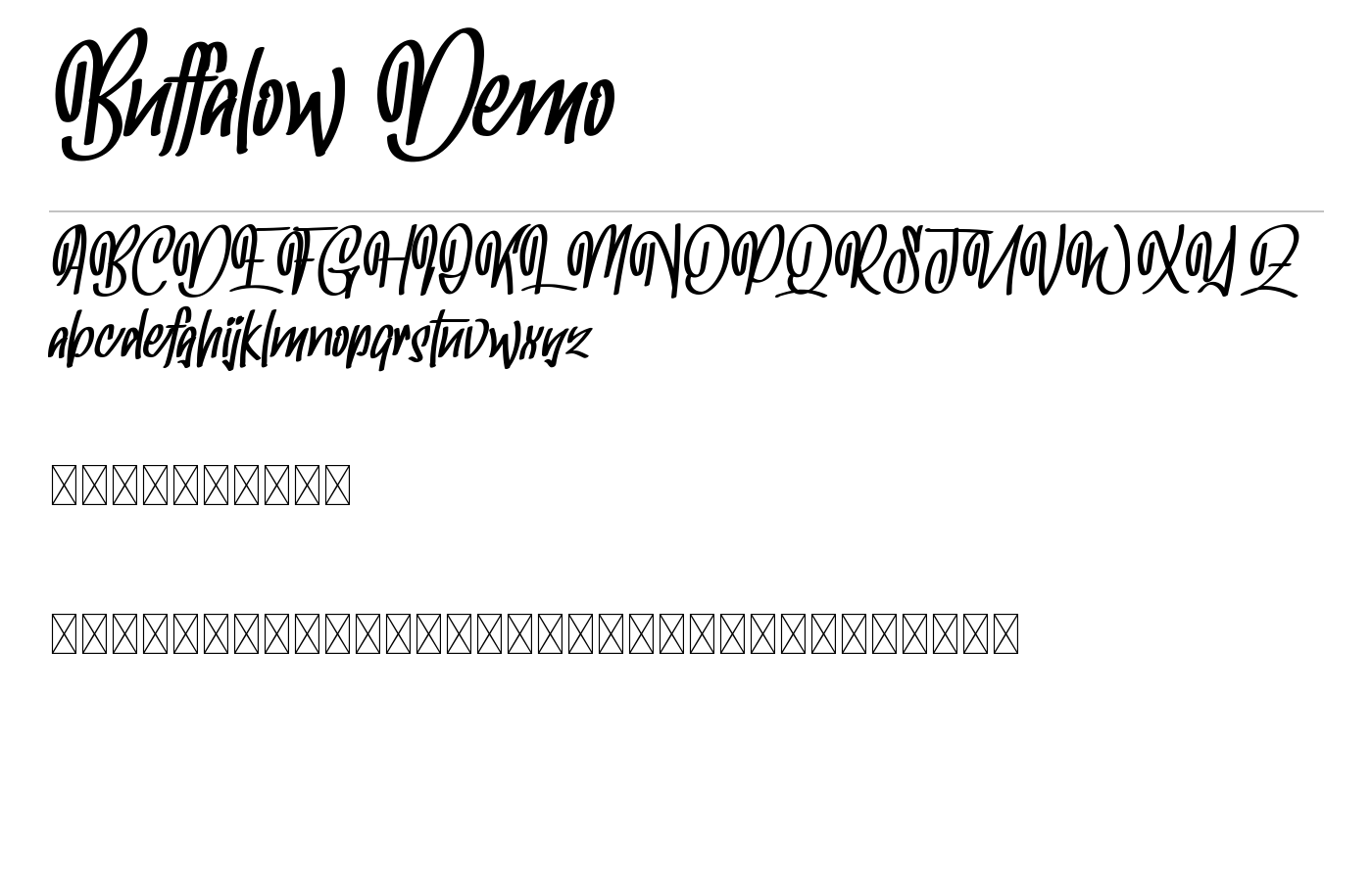 Buffalow Demo Font preview