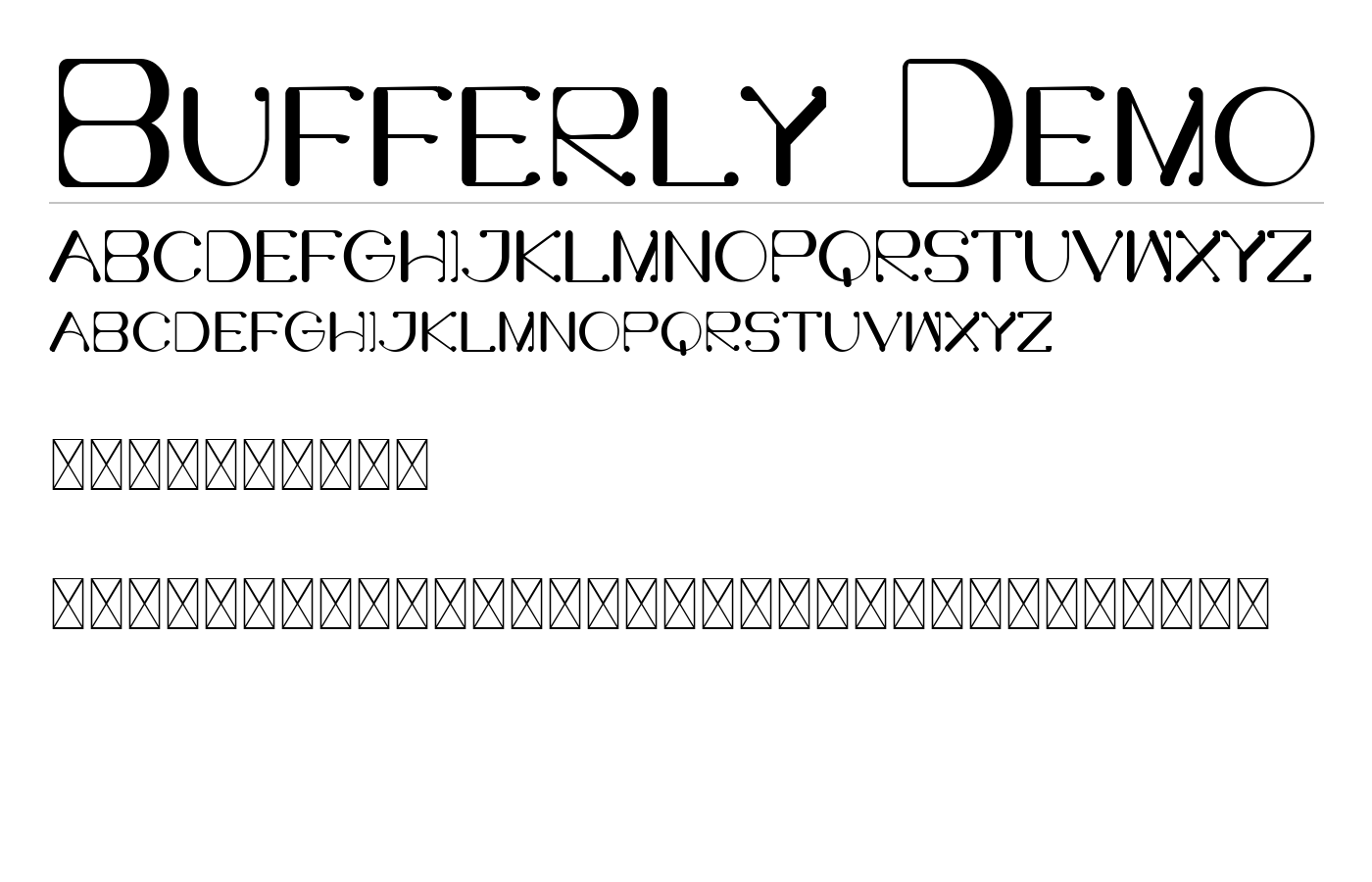 Bufferly Demo Font preview