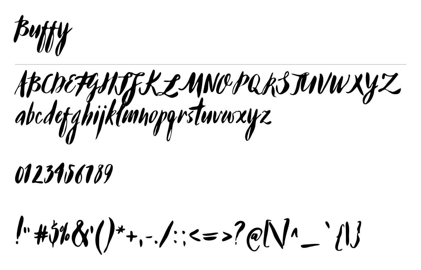 Buffy Font preview