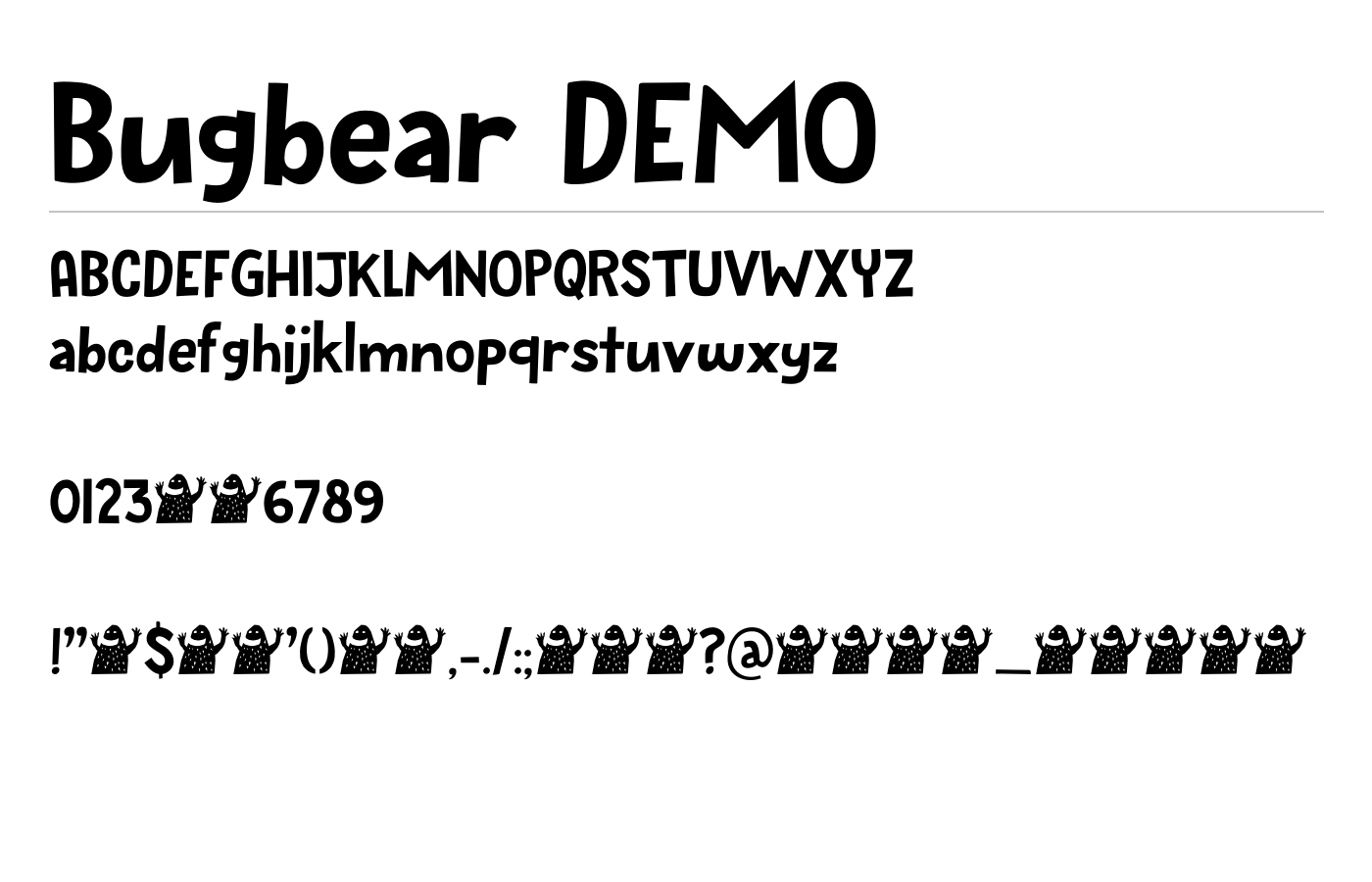 Bugbear DEMO Font preview