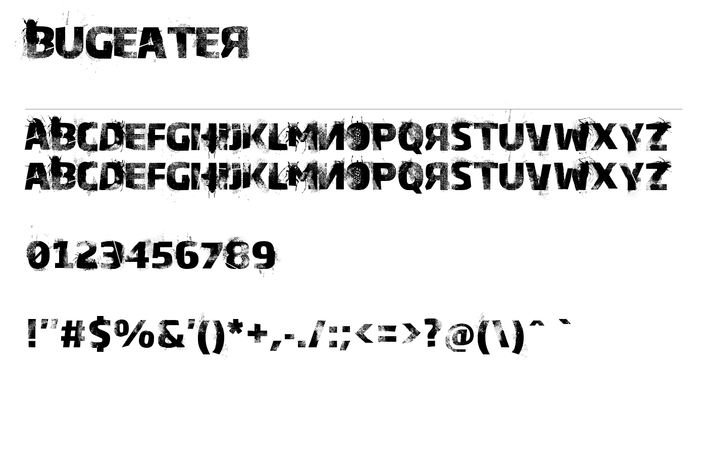 Bugeater Font preview