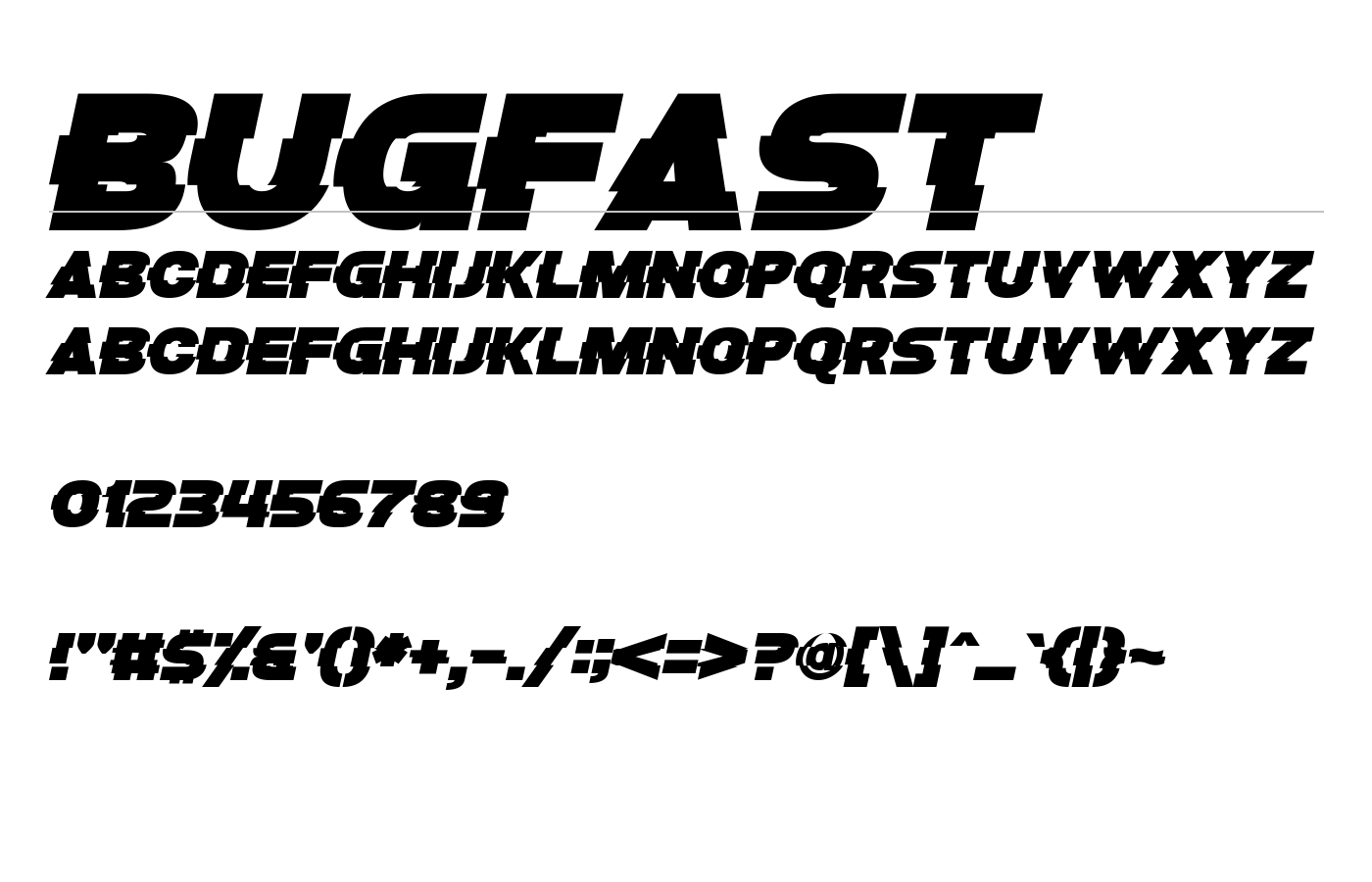 Bugfast Font preview