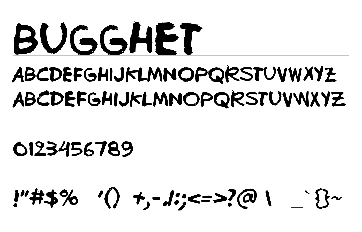 Bugghet Font preview