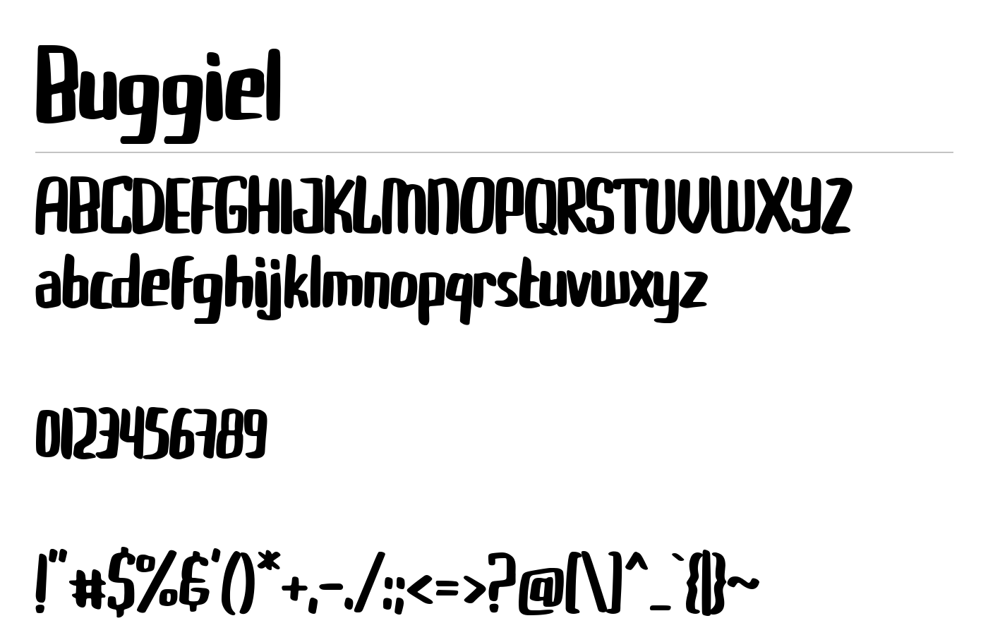 Buggiel Font preview