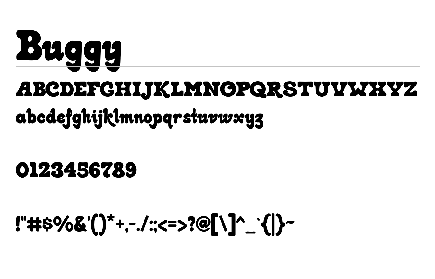 Buggy Font preview