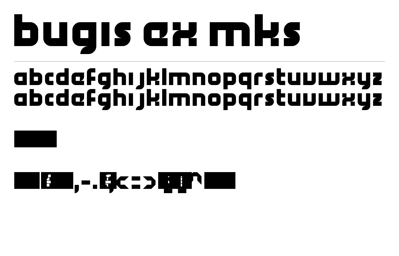 bugis ex mks Font preview