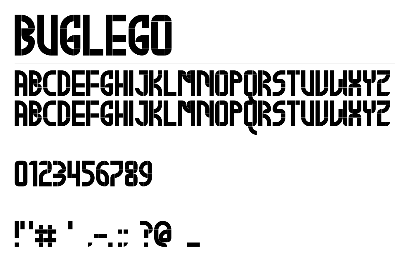 Buglego Font preview