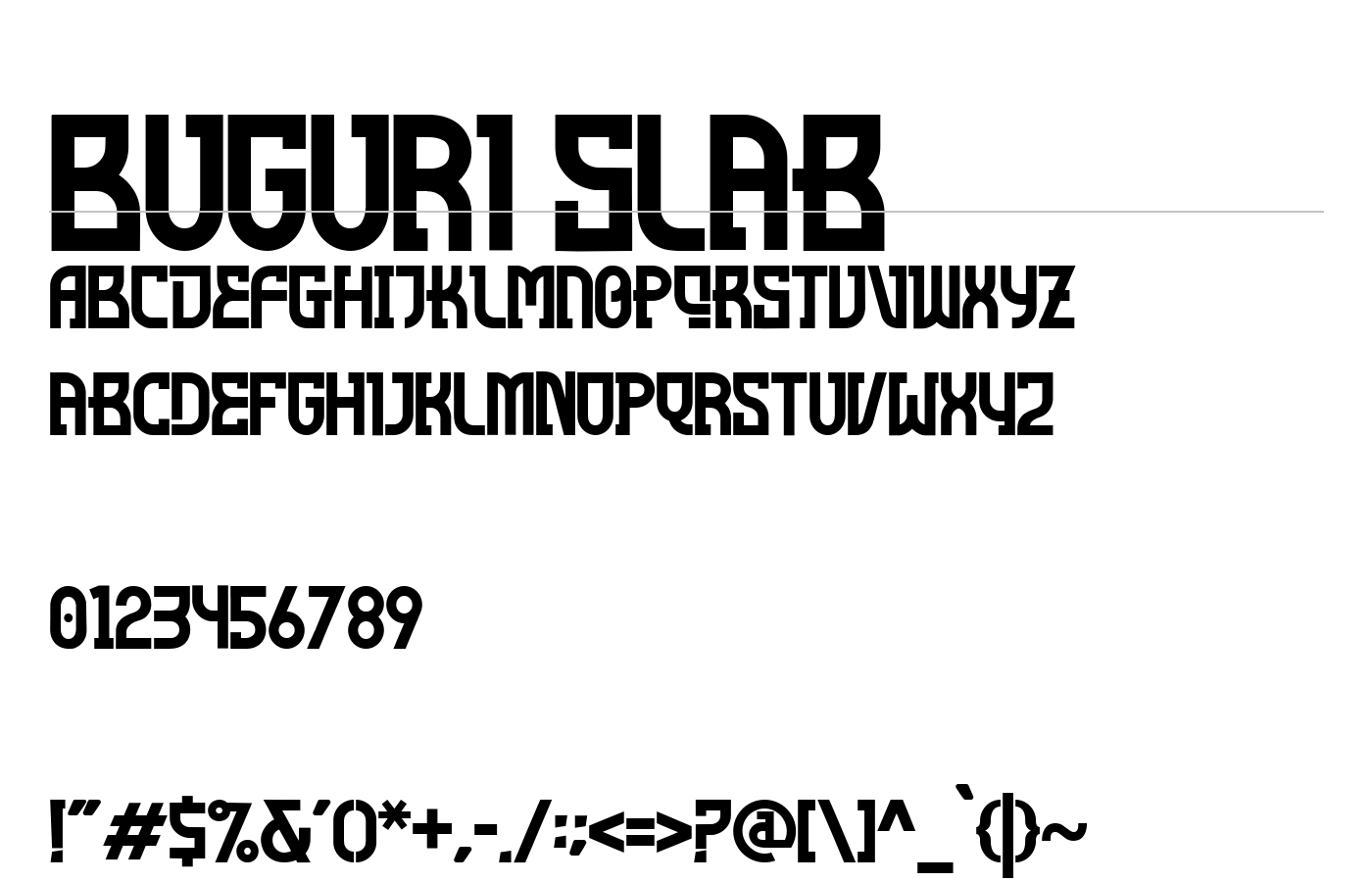 Buguri Slab Font preview
