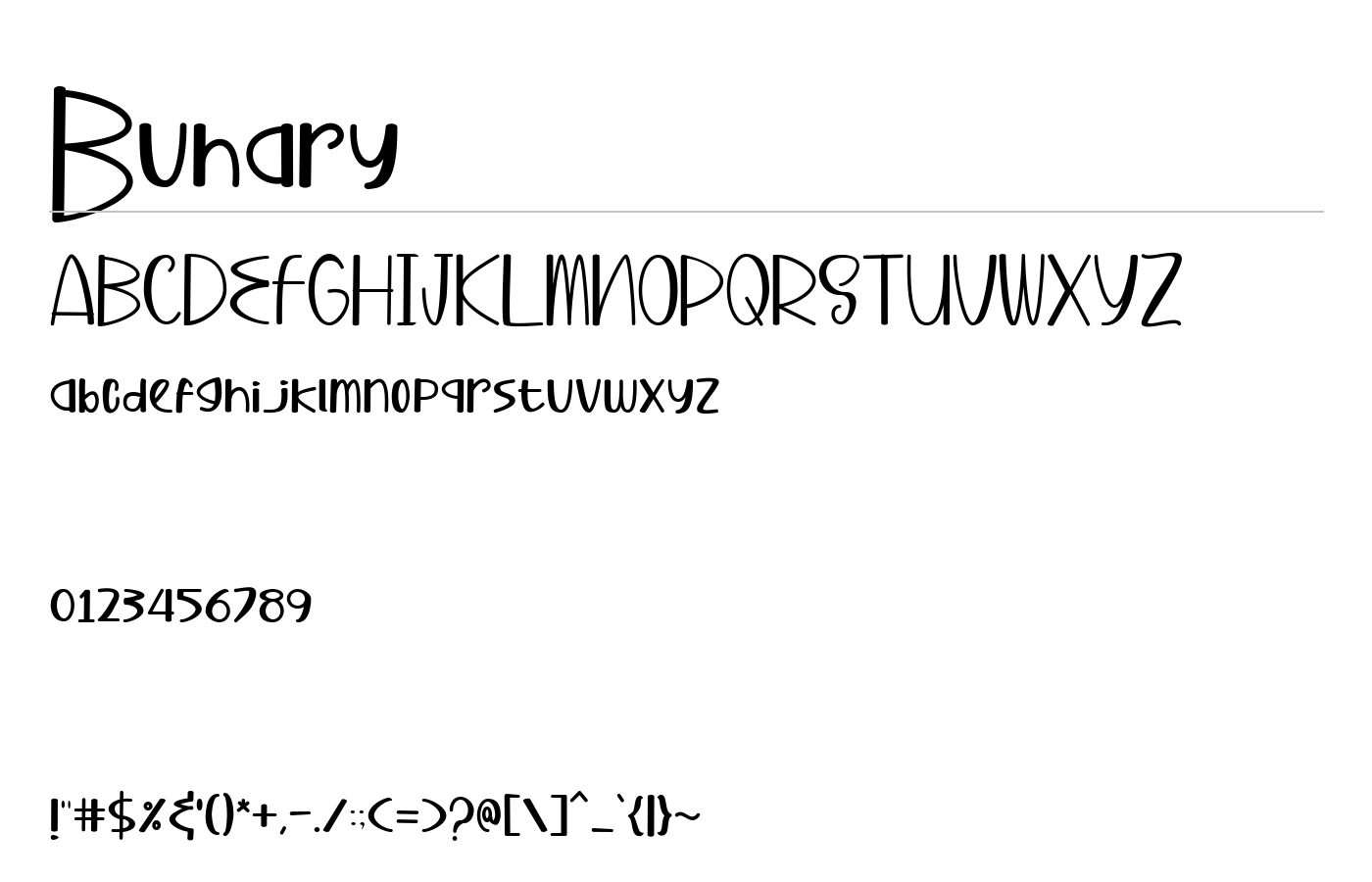 Buhary Font preview