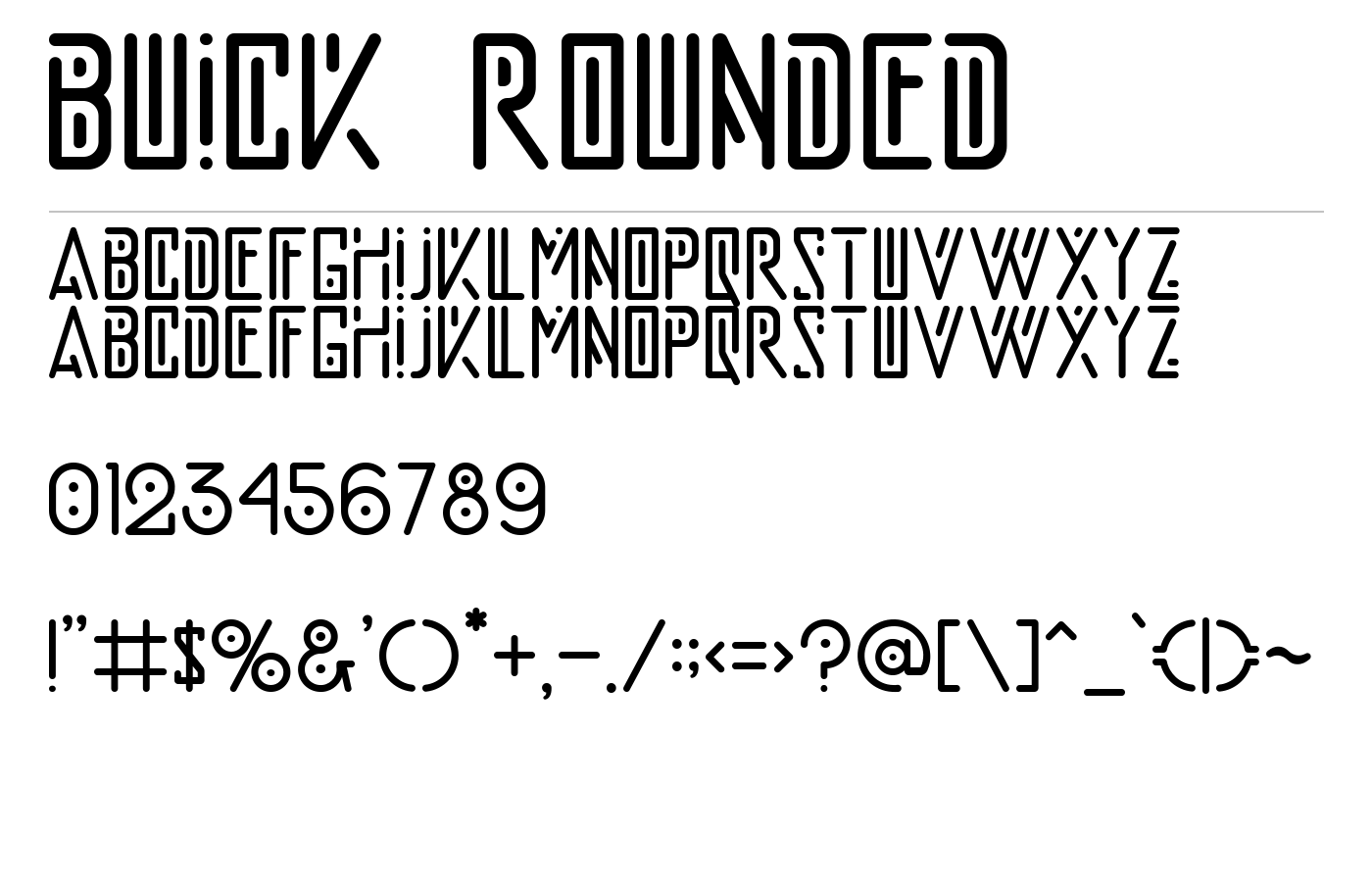 buick rounded Font preview