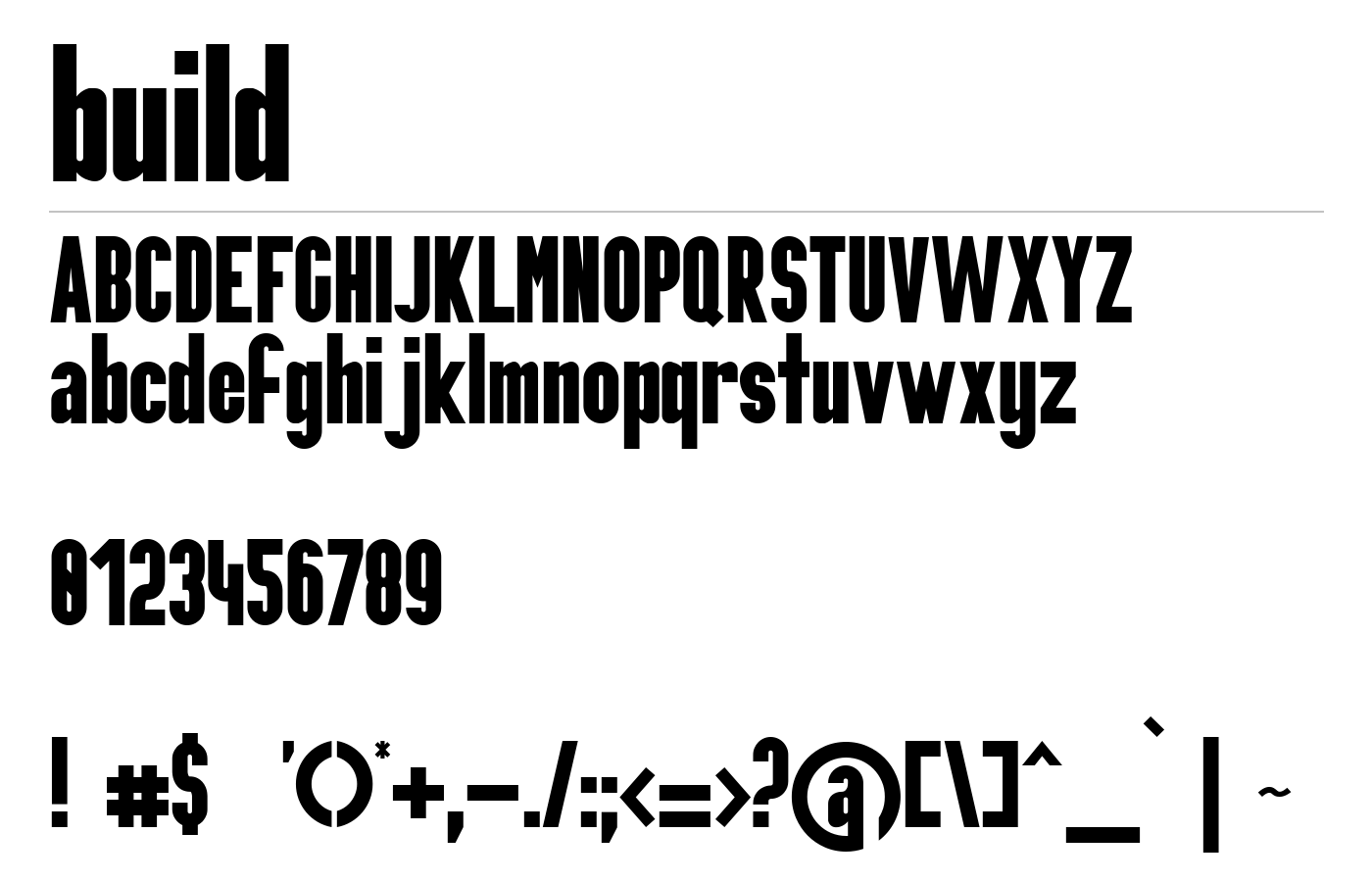 build Font preview