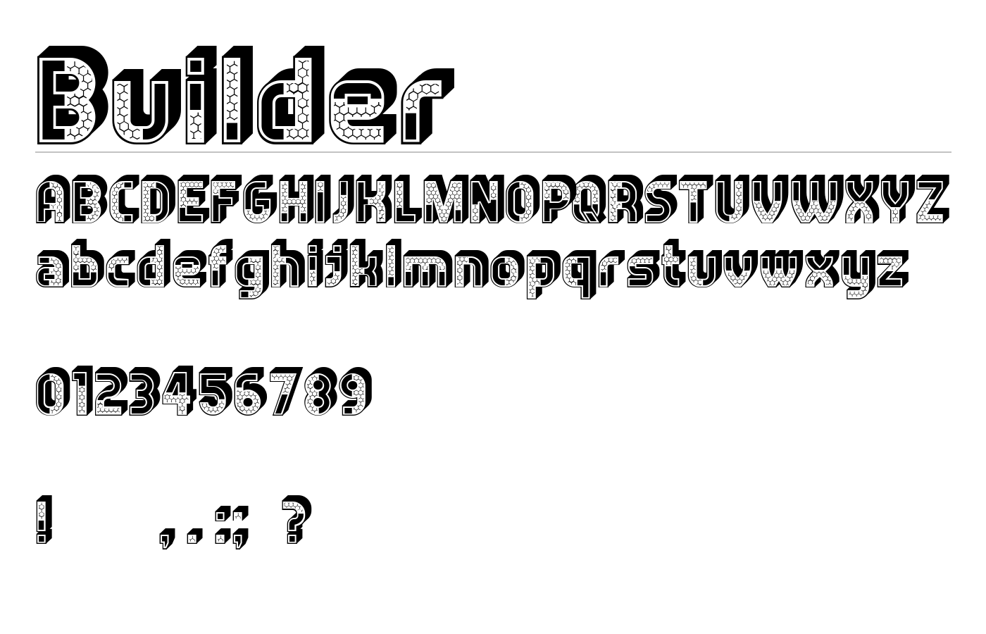 Builder Font preview