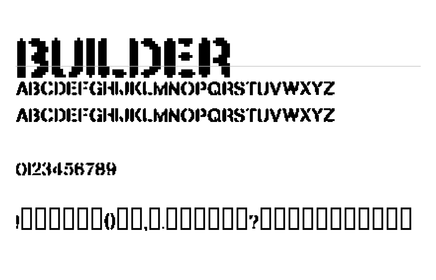 BUILDER Font preview